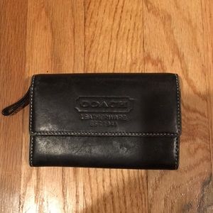 Black Leather Coach Wallet